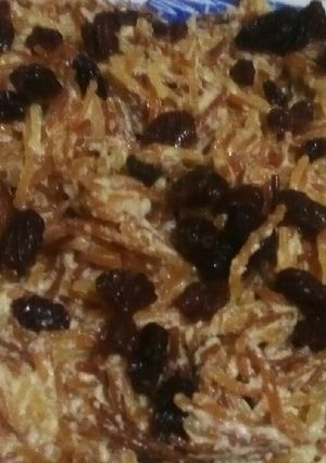 A picture of Vermicelli (tambi)with milk#Ramadhancontest.