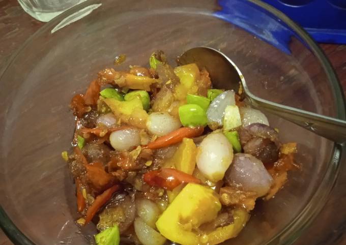Cara Gampang Menyiapkan Sambal bawang pete risa, Enak