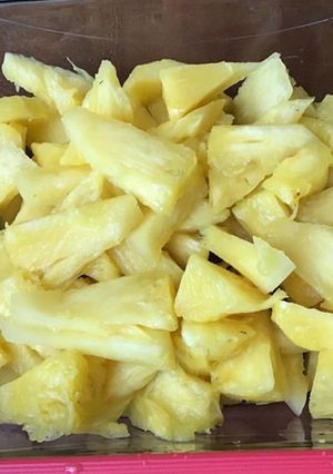 Une photo de Salade d ananas à la vanille et au citron