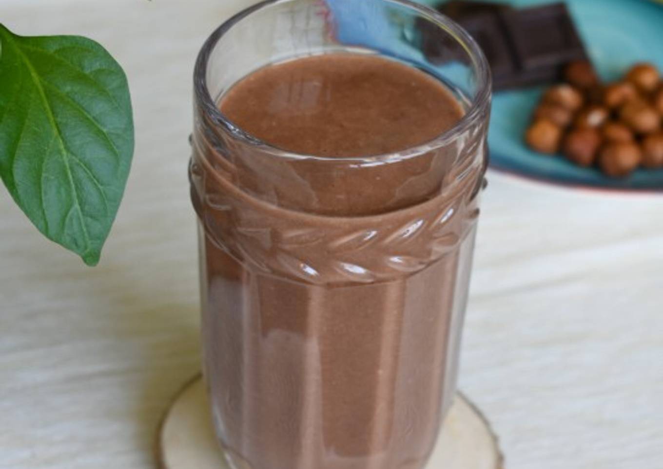 Batido de plátano chocolateado sin azúcar