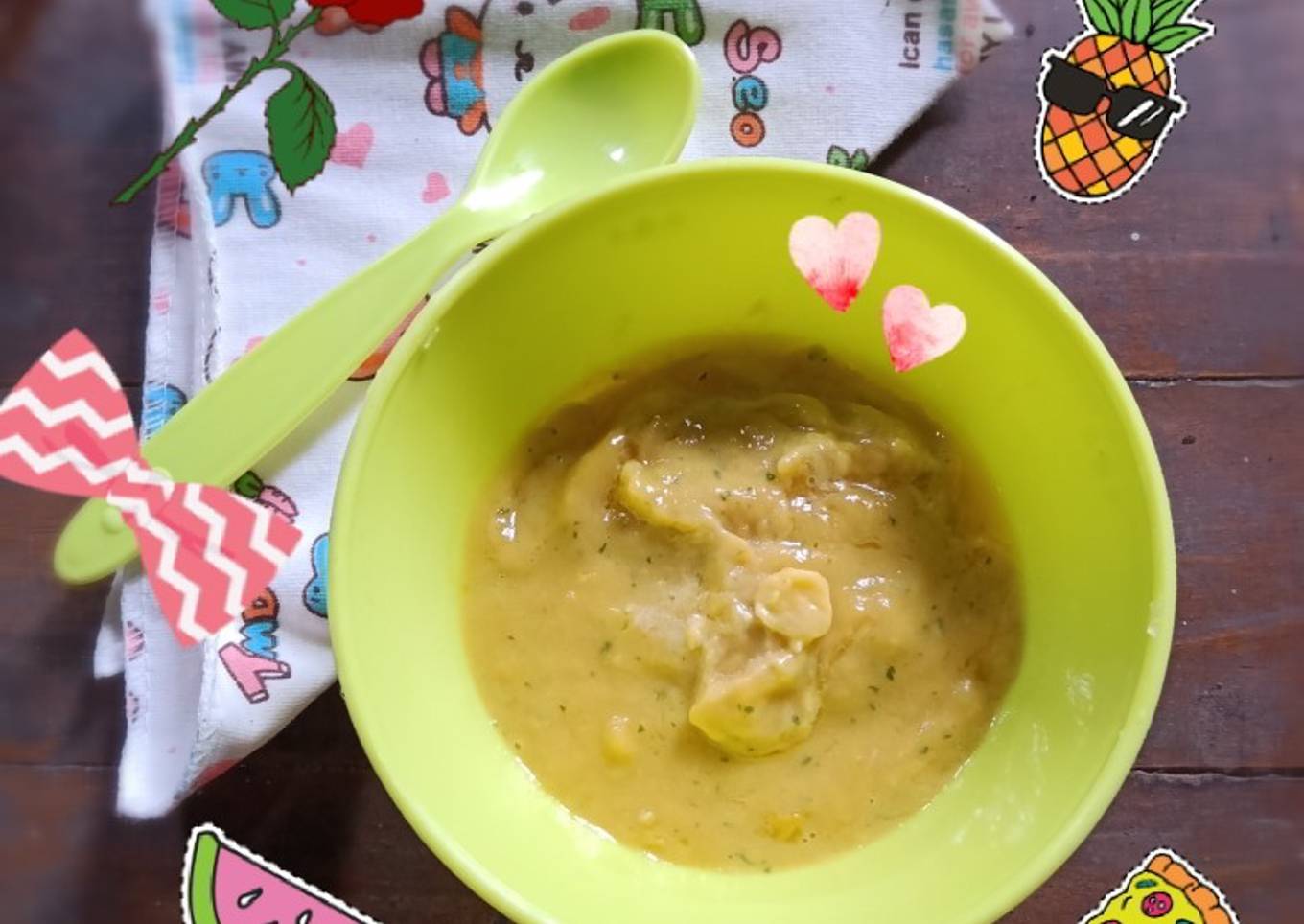 MPASI bubur sop ayam 6 bulan+