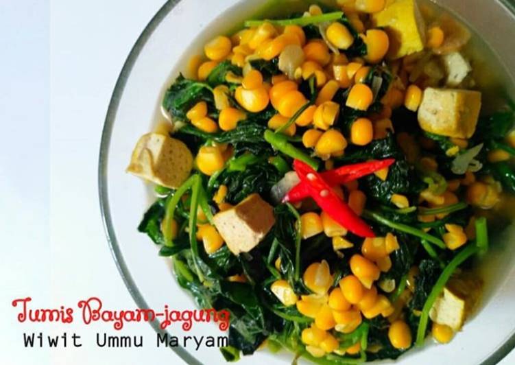 Tumis Bayam Jagung Simple