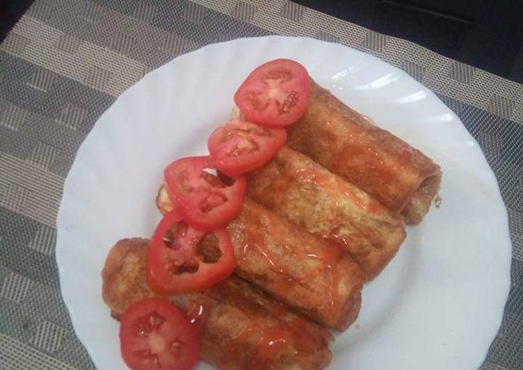 Steps to Make Super Quick Homemade Sausage rolled in French toast