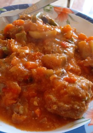 Una foto de Albóndigas de ternera y pollo