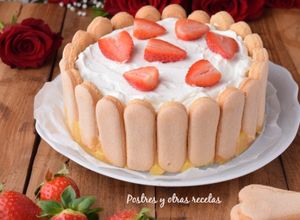 Una foto de Charlota de fresas