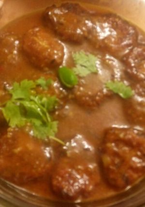 A picture of Pumpkin kofta curry.