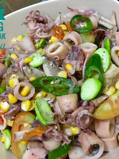 Foto resep Oseng cumi asin pete+jagung