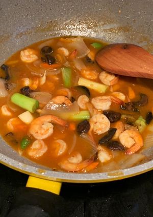 Foto resep Udang Saus Padang ala Kaki Lima