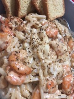 Una foto de Spaghetti con camarón