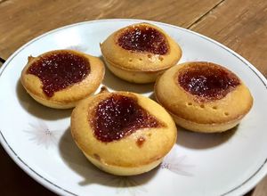 Una foto de Muffins de fuba e goiabada
