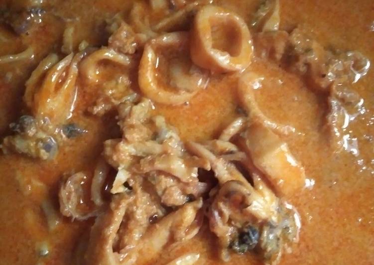 Resep Gulai sotong yang Lezat Sekali