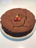 ดาร์กช็อคโกแลตเค้กไร้แป้ง(flourless cake)