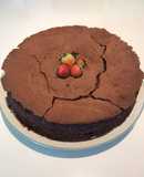ดาร์กช็อคโกแลตเค้กไร้แป้ง(flourless cake)