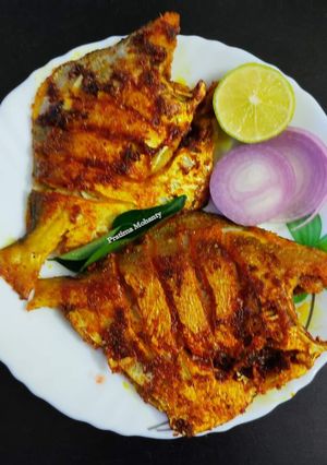 A picture of Pomfret Tawa Fry.