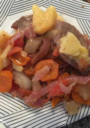 Una foto de Bife a la criolla ligth