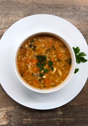 Une photo de Soupe complète légumes et poulet