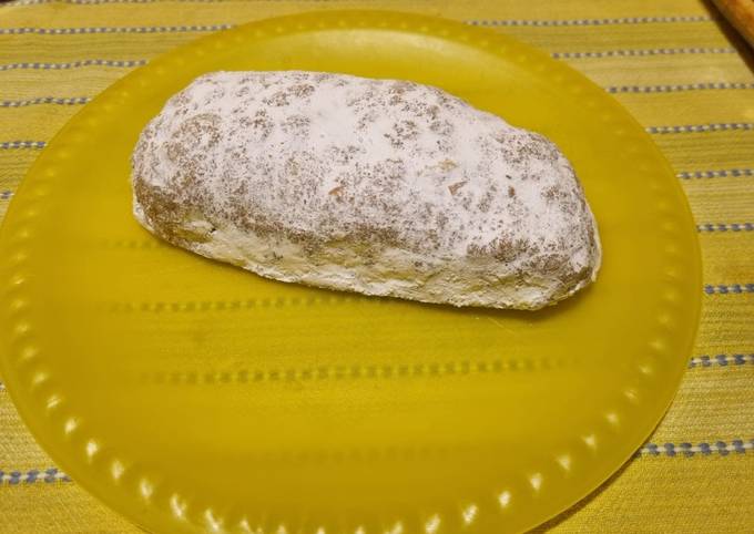 Salame di biscotti al limone