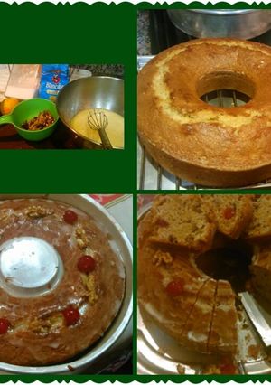 Una foto de Budín con frutas
