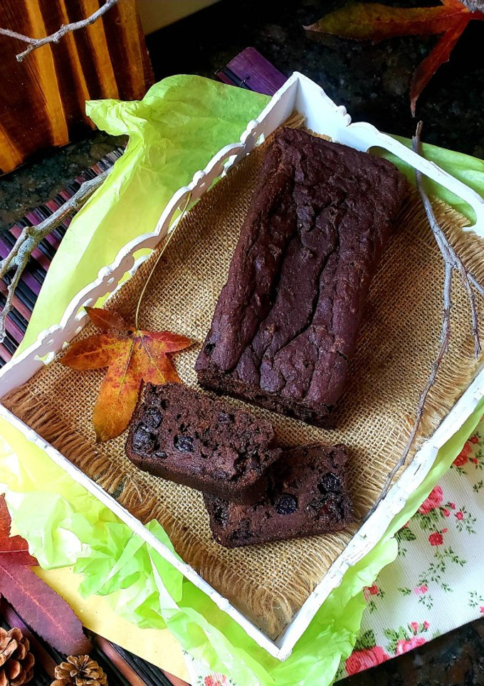 Una foto de Budín de Choco y arándanos🍫🍫🍫