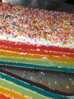 Foto resep Rainbow cake kukus 4 telur