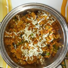 A picture of Veg cauliflower keema with matar.