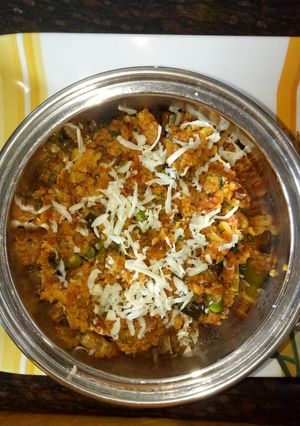 A picture of Veg cauliflower keema with matar.