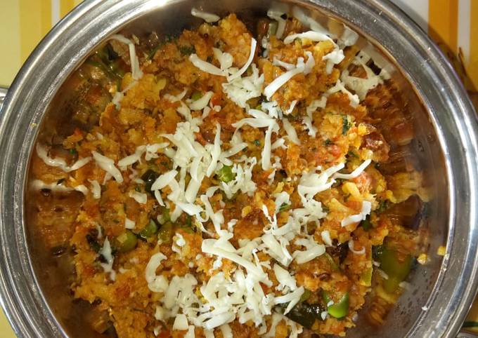 Veg cauliflower keema with matar