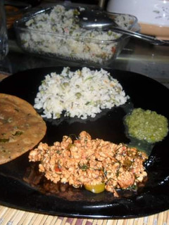A picture of Paneer Bhujia with Teple.