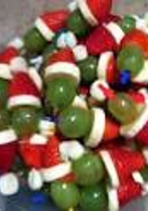 Una foto de Fruta navideñas
