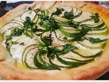 Tarta salada de calabacín y albahaca