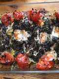 Filets de maquereaux aux algues,tomates et oignon rouge
