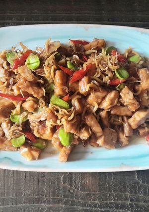 Foto resep Tumis Tempe Teri Saos Tiram