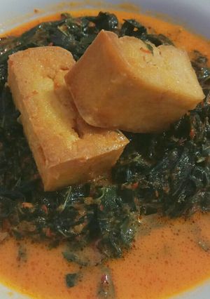 Foto resep Santan Daun Singkong Tahu