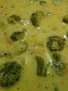 A picture of Broccoli Cheddar Soup.