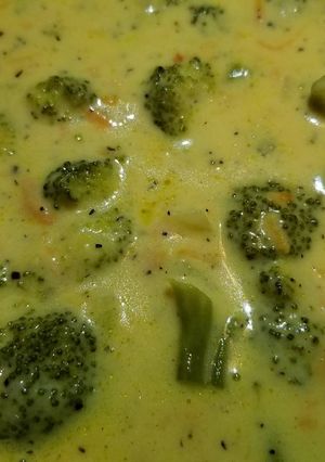 A picture of Broccoli Cheddar Soup.