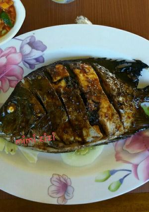 Foto resep Ikan bakar beronang bumbu saos