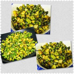 Stir fried Allo bhindi A picture of Stir fried Allo bhindi.