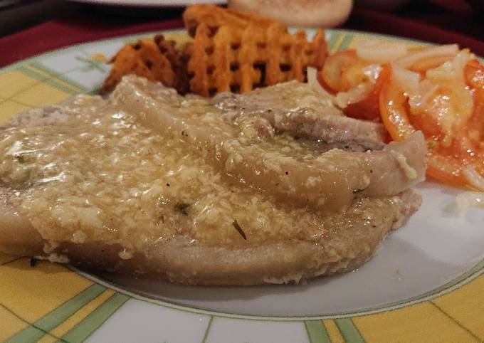 Pork Chops Cooked in Milk and Herbs