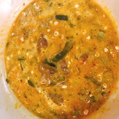 A picture of Ogbono and okro soup.