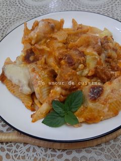 Une photo de Conchiglioni à la bolognaise au four 🍅🌱