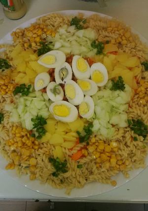 A picture of Macaroni salad.