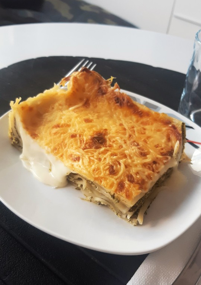 Una foto de Lasaña de espinacas, ricotta y nueces