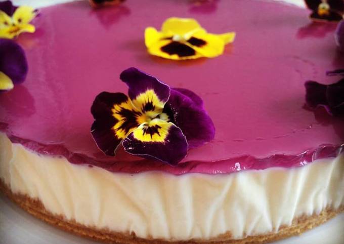 Foto principal de Tarta de queso y violetas