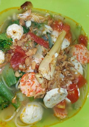 Foto resep Spaghetti kuah asem pedas