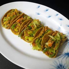 A picture of Spicy Potato Tacos.