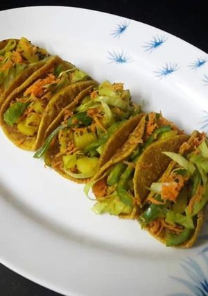 A picture of Spicy Potato Tacos.
