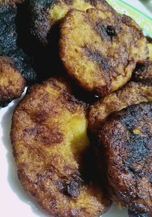 Una foto de Tortitas de plátano macho