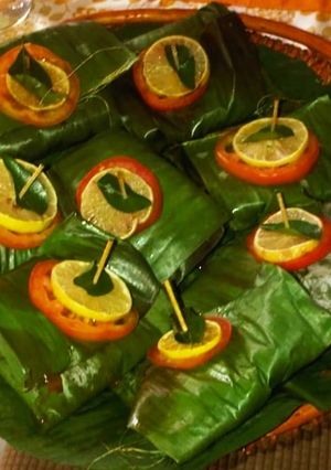 A picture of Fish pollichathu# Kerala style Fish fry in Banana leaf.