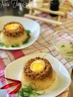 Foto resep Nasi Tim Ayam Jamur