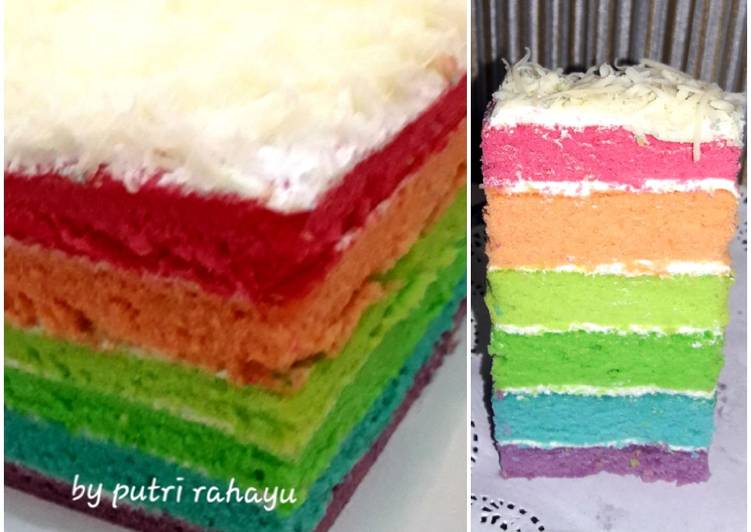 Rahasia Memasak Rainbow cake kukus Anti Ribet!